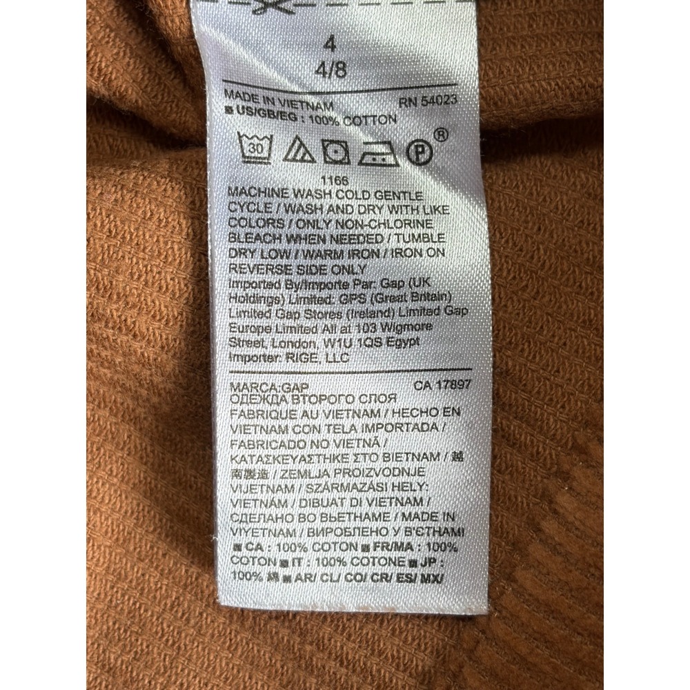 Gap Womens Brown Corduroy Mini Skirt Front Zip A-Line Rust Size 6 - Picture 3 of 6